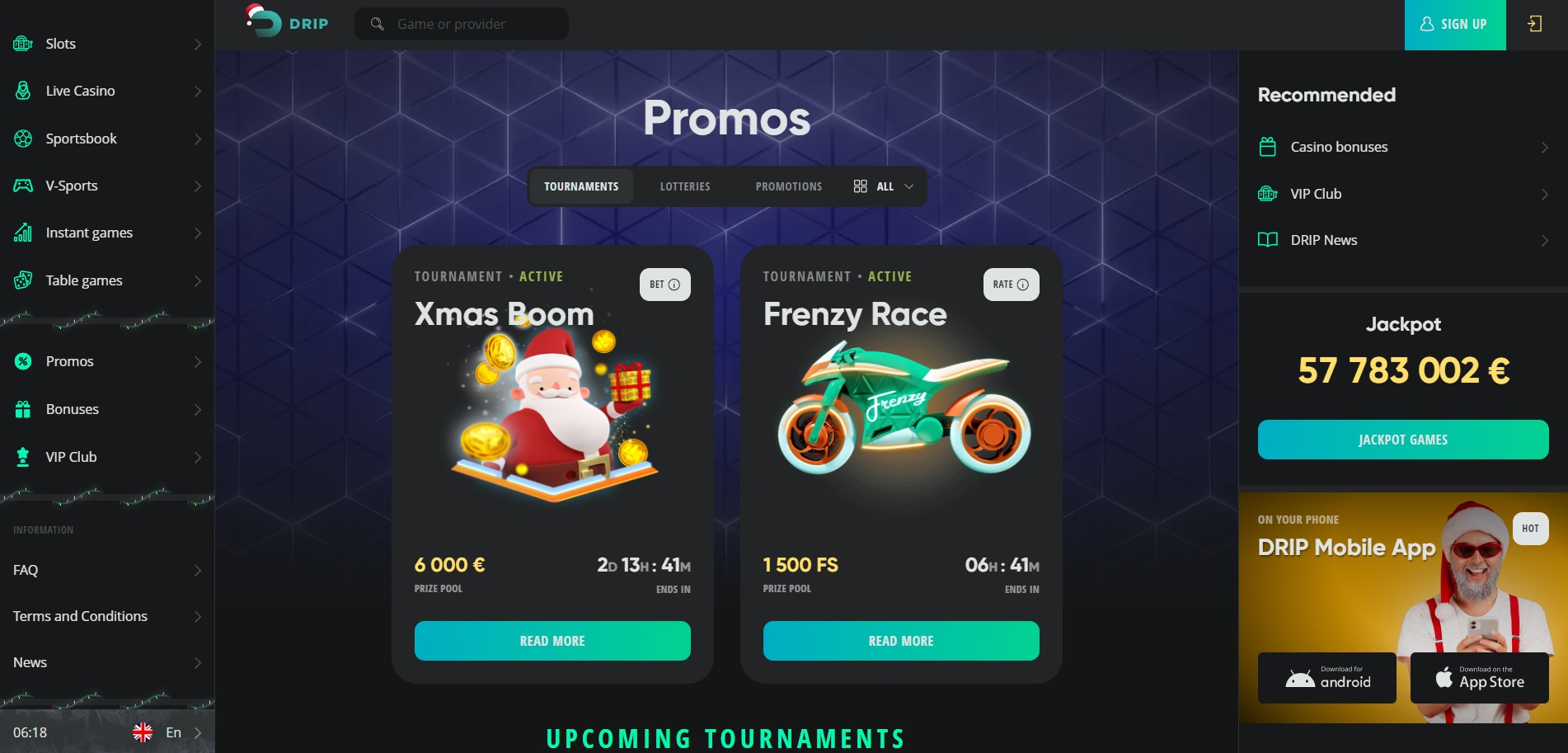 Drip Casino Bonuses